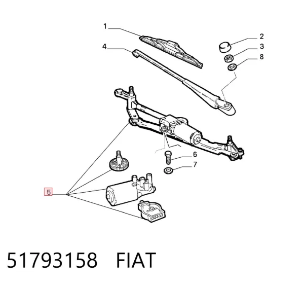 Трапеция дворников Fiat Albea 172