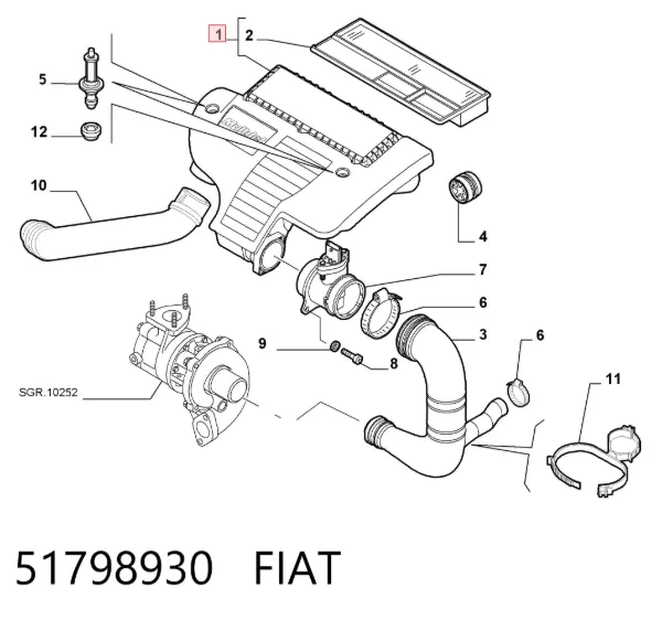 Корпус фильтра 51798930 Fiat/Alfa/Lancia