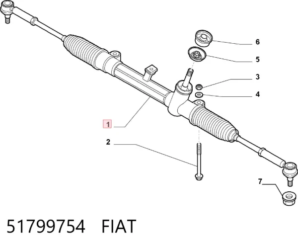 Рулевая рейка 51799754 Fiat/Alfa/Lancia