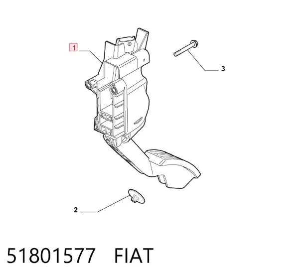 Педаль газа 51801577 Fiat/Alfa/Lancia