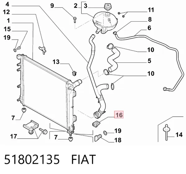 51802135 Fiat/Alfa/Lancia