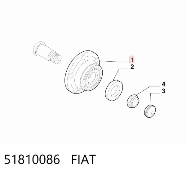 Задняя ступица 51810086 Fiat/Alfa/Lancia