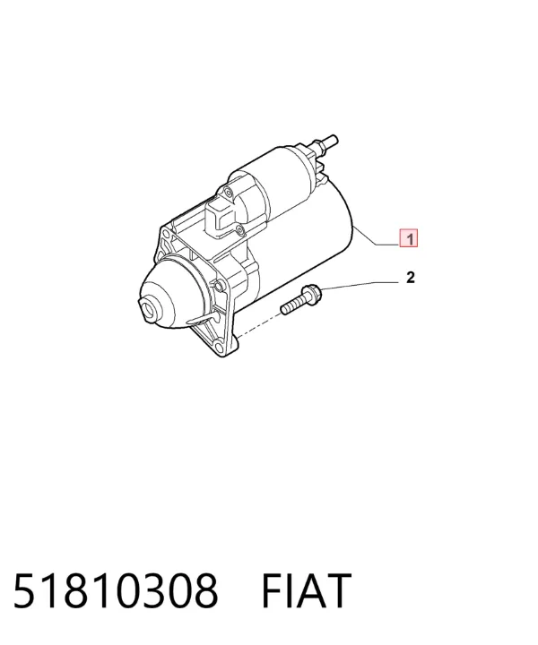 Стартер 51810308 Fiat/Alfa/Lancia