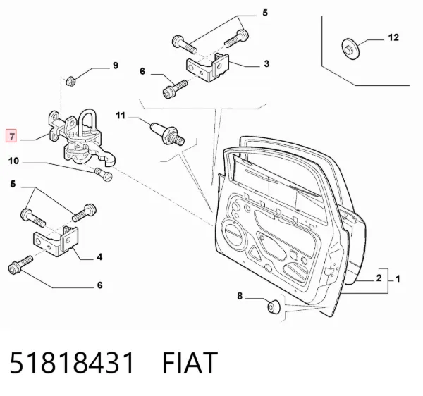 Ограничитель двери 51818431 Fiat/Alfa/Lancia