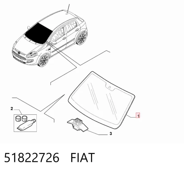 Лобовое стекло 51822726 Fiat/Alfa/Lancia