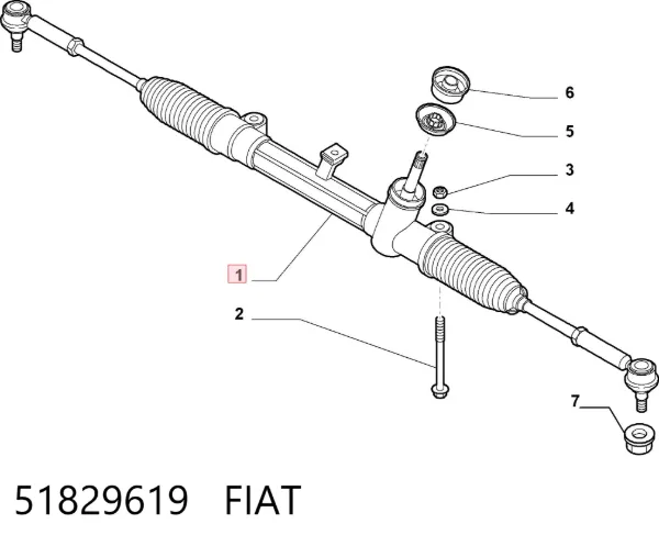 Рулевая рейка 51829619 Fiat/Alfa/Lancia
