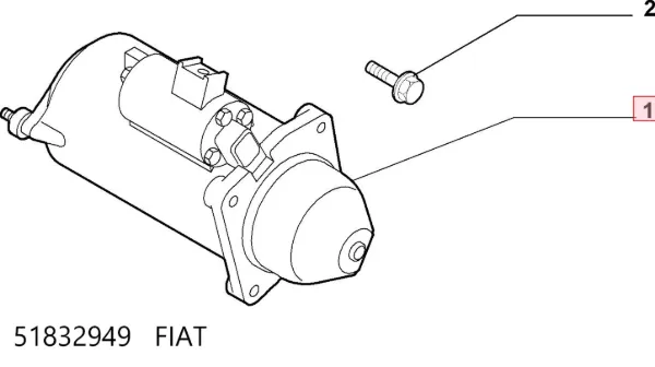 Стартер 51832949 Fiat/Alfa/Lancia