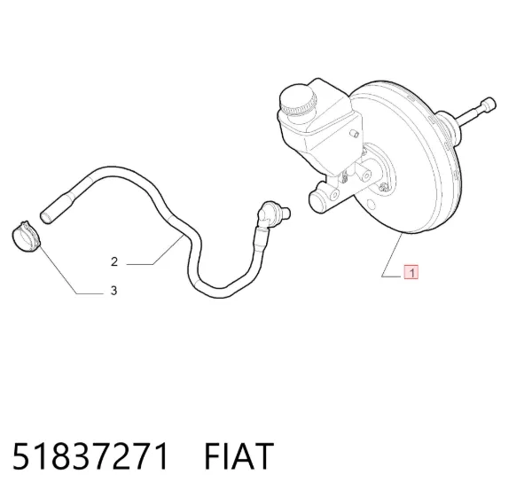 Главный тормозной цилиндр 51837271 Fiat/Alfa/Lancia