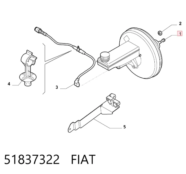 Главный тормозной цилиндр 51837322 Fiat/Alfa/Lancia