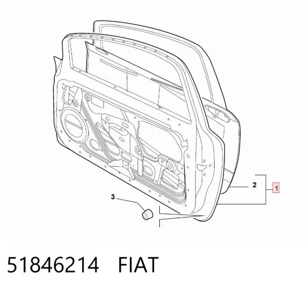 Дверь передняя правая Fiat Punto GRAND