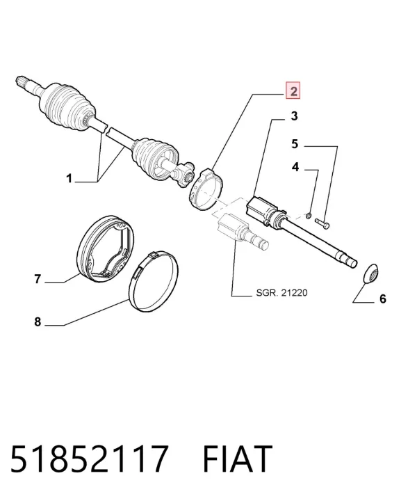  51852117 Fiat/Alfa/Lancia