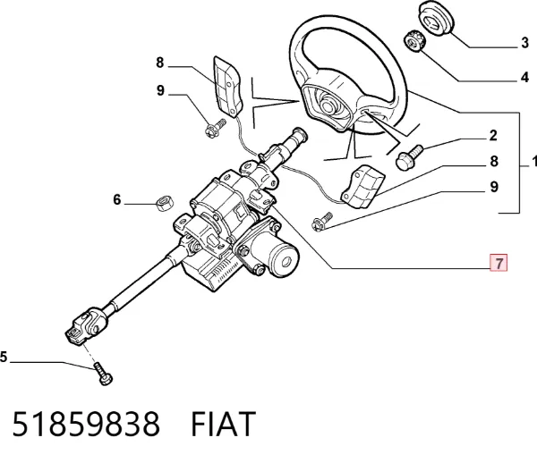 Рулевая колонка 51859838 Fiat/Alfa/Lancia