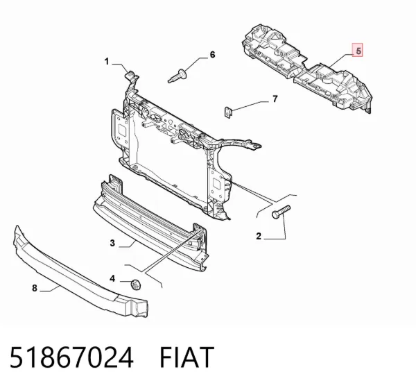 Абсорбер переднего бампера 51867024 Fiat/Alfa/Lancia