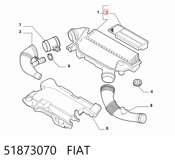 Воздушный фильтр 51873070 Fiat/Alfa/Lancia