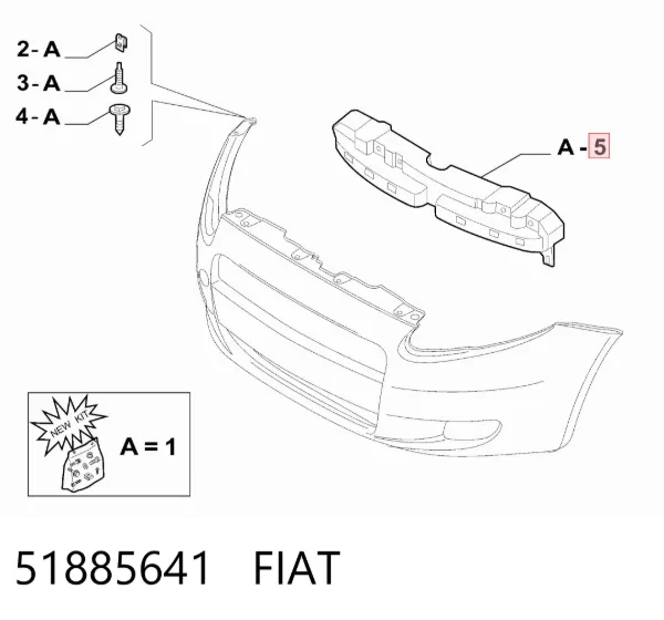 Абсорбер переднего бампера 51885641 Fiat/Alfa/Lancia