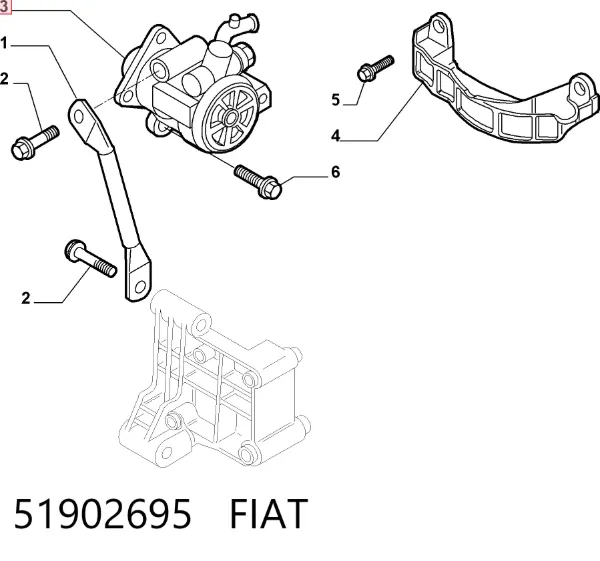 Насос ГУР 51902695 Fiat/Alfa/Lancia
