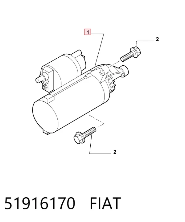 Стартер 51916170 Fiat/Alfa/Lancia