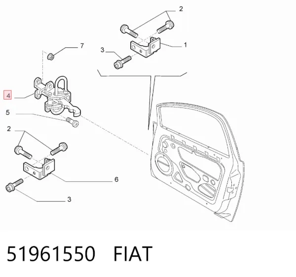 Ограничитель двери 51961550 Fiat/Alfa/Lancia