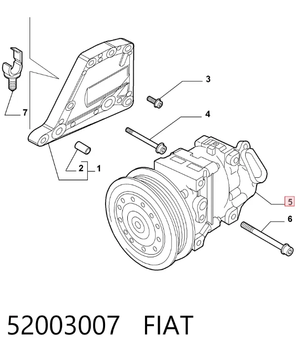 Компрессор кондиционера 52003007 Fiat/Alfa/Lancia