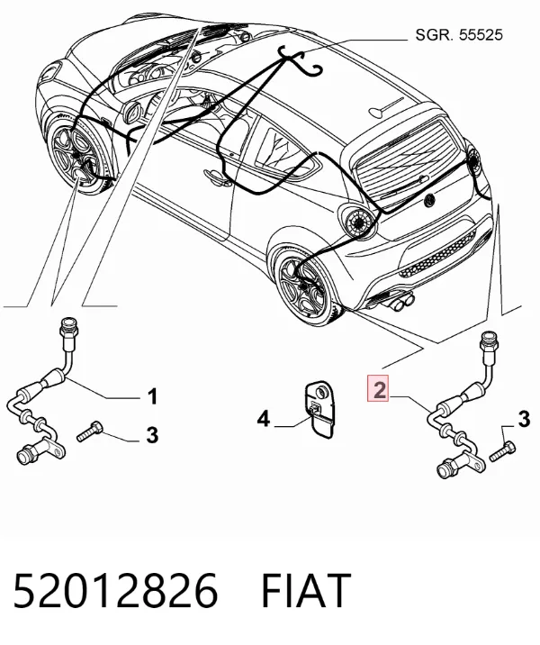 Датчик АБС задний 52012826 Fiat/Alfa/Lancia