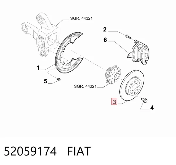 Тормозные диски 52059174 Fiat/Alfa/Lancia