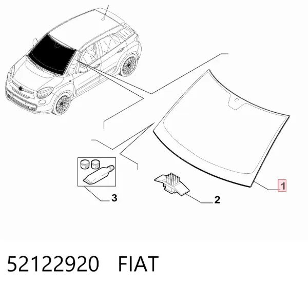 Лобовое стекло 52122920 Fiat/Alfa/Lancia