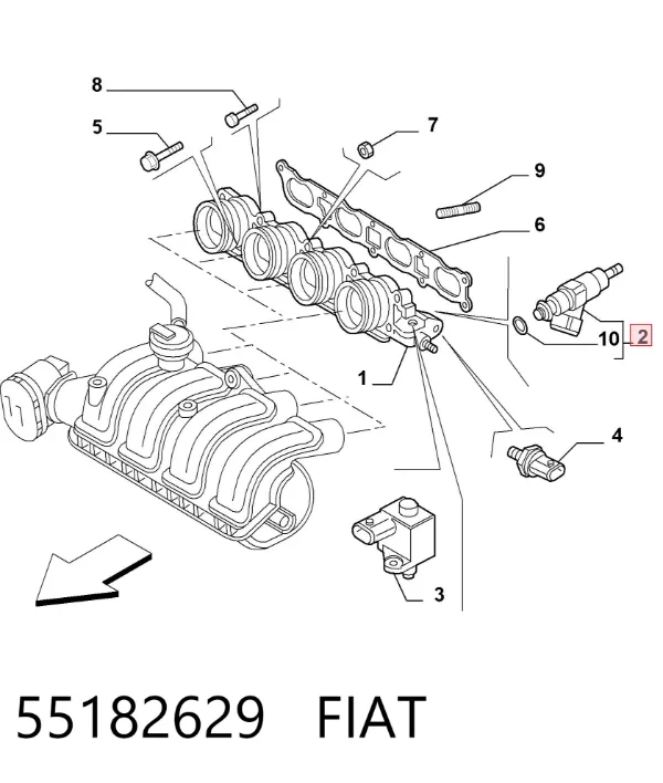 Топливные форсунки 55182629 Fiat/Alfa/Lancia