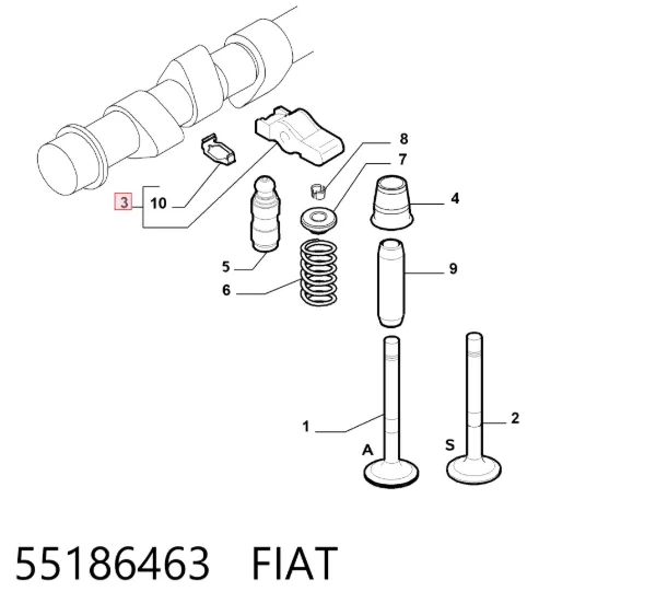 Коромысло 55186463 Fiat/Alfa/Lancia