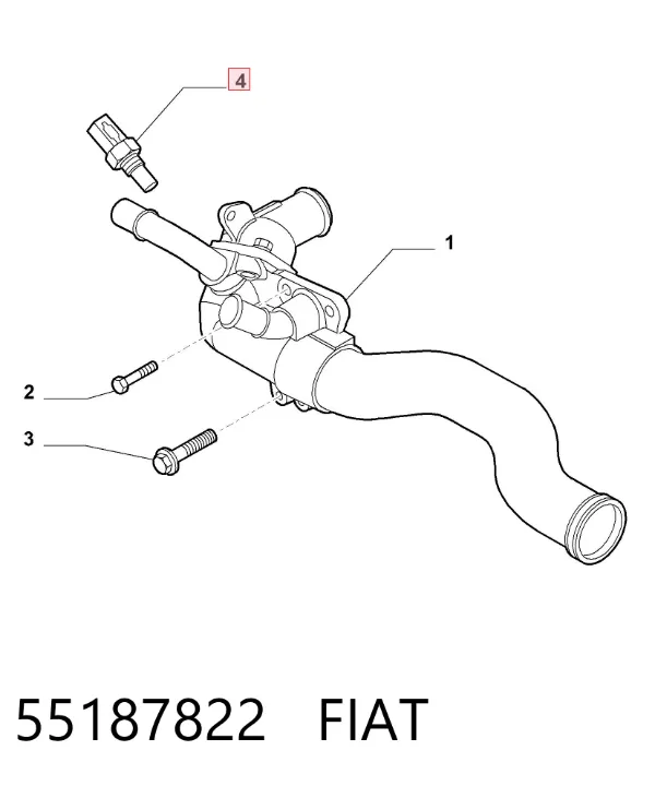 Датчик температуры охлаждающей жидкости 55187822 Fiat/Alfa/Lancia