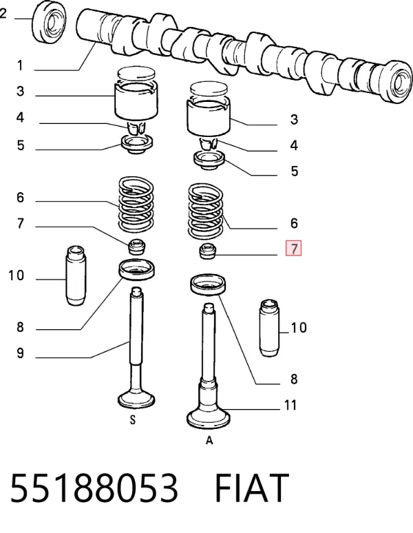 Сальники клапанов 55188053 Fiat/Alfa/Lancia