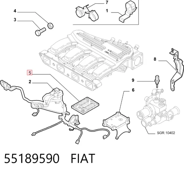 Блок управления двигателем 55189590 Fiat/Alfa/Lancia