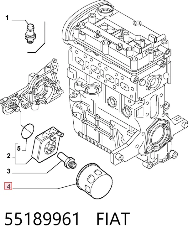 Масляный фильтр 55189961 Fiat/Alfa/Lancia