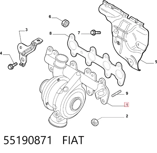 Турбина 55190871 Fiat/Alfa/Lancia