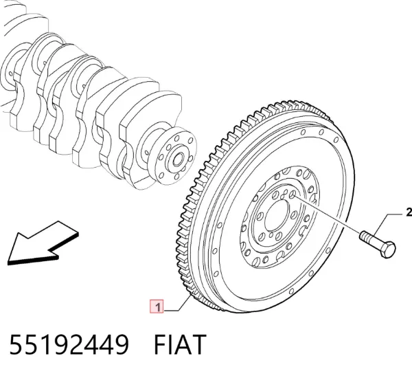 Маховик 55192449 Fiat/Alfa/Lancia
