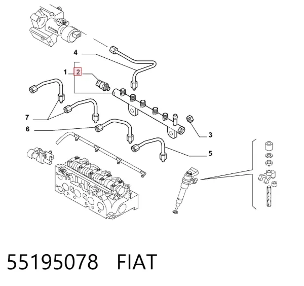 Датчик давления топлива 55195078 Fiat/Alfa/Lancia