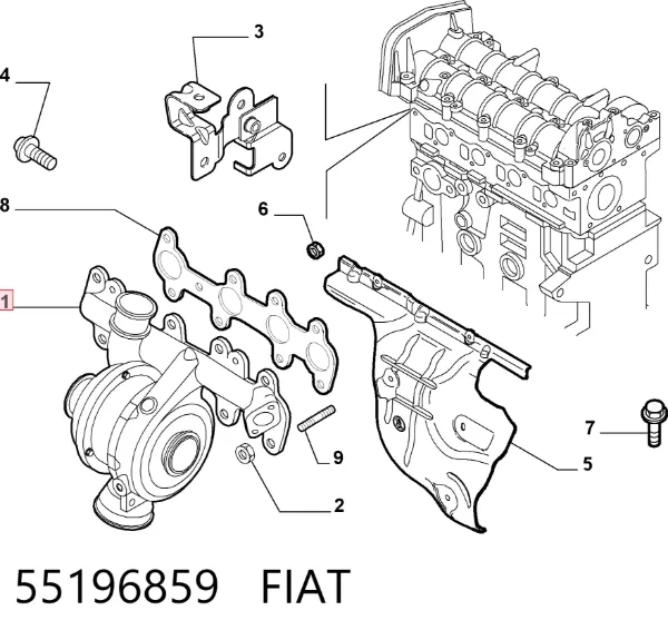 Турбина 55196859 Fiat/Alfa/Lancia