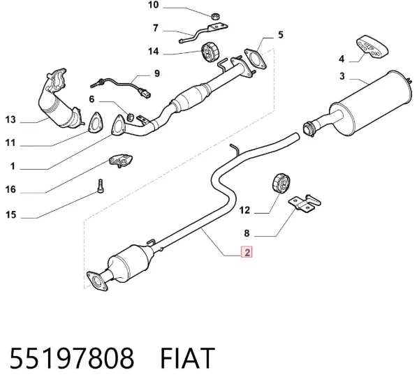 Катализатор 55197808 Fiat/Alfa/Lancia