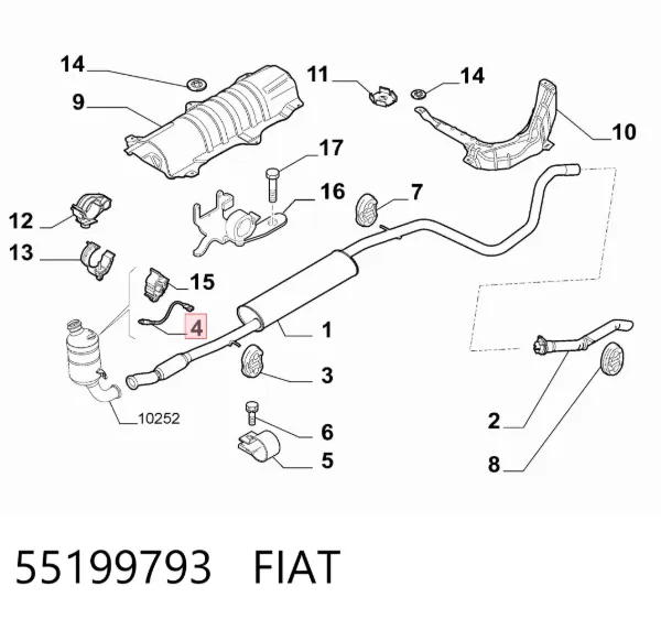 Лямбда зонд 55199793 Fiat/Alfa/Lancia