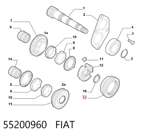 Муфта синхронизатора, наружная обойма 1/2-й передачи 55200960 Fiat/Alfa/Lancia