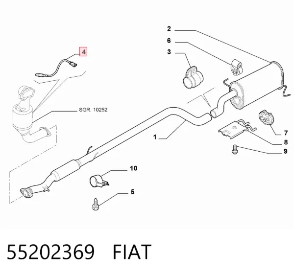 Лямбда зонд 55202369 Fiat/Alfa/Lancia