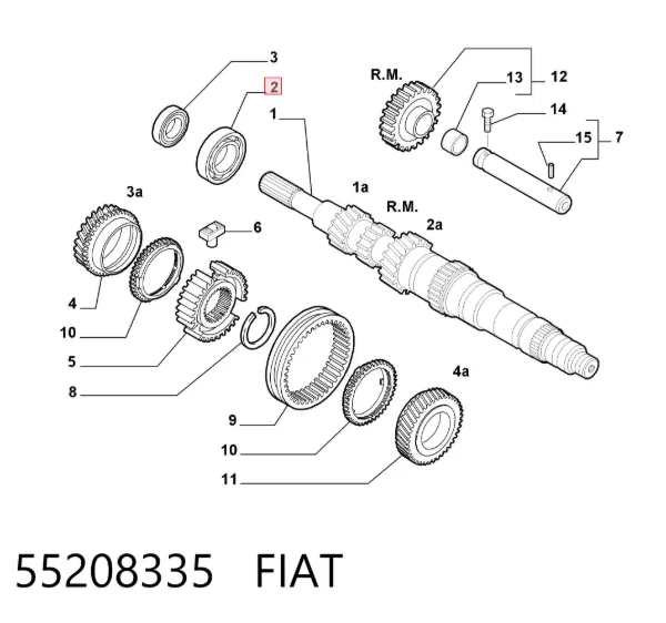 Подшипник первичного вала КПП 55208335 Fiat/Alfa/Lancia