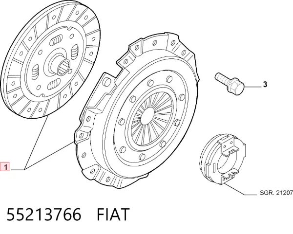 Сцепление 55213766 Fiat/Alfa/Lancia