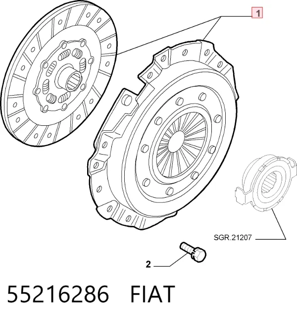 Сцепление 55216286 Fiat/Alfa/Lancia