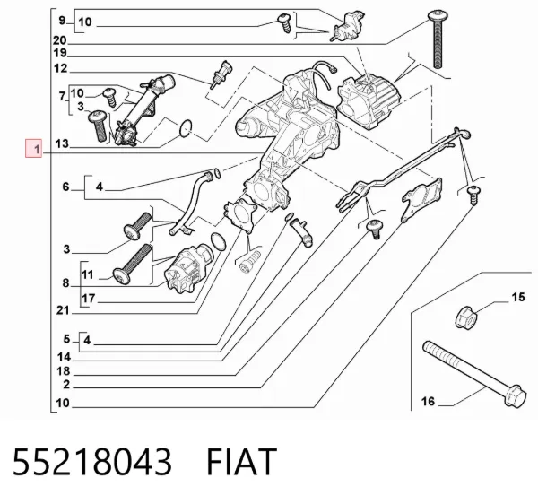 Клапан ЕГР 55218043 Fiat/Alfa/Lancia