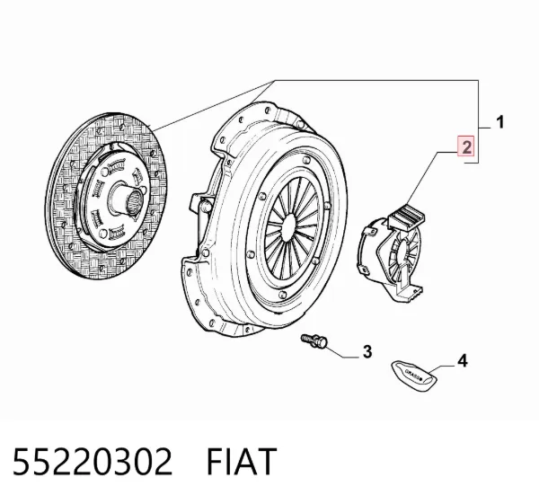 Выжимной подшипник 55220302 Fiat/Alfa/Lancia