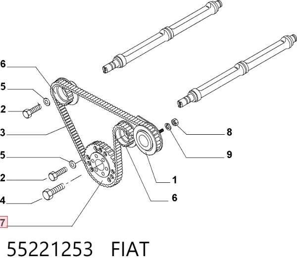 Натяжитель ремня балансировочного вала 55221253 Fiat/Alfa/Lancia
