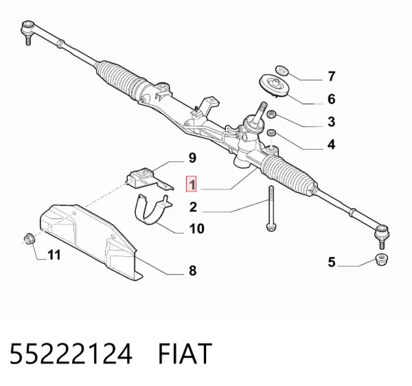 Рулевая рейка 55222124 Fiat/Alfa/Lancia