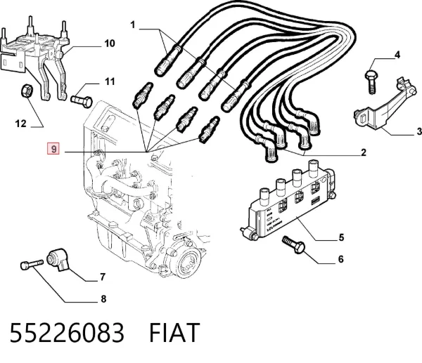 Свечи зажигания 55226083 Fiat/Alfa/Lancia