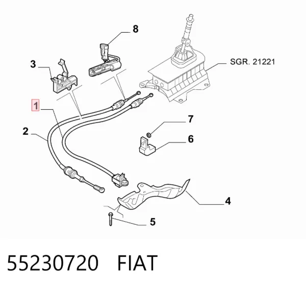 Трос переключения передач, селектора 55230720 Fiat/Alfa/Lancia