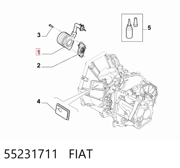 Рабочий цилиндр сцепления в сборе 55231711 Fiat/Alfa/Lancia